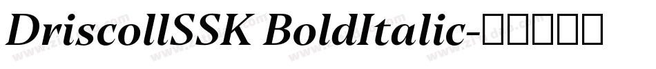 DriscollSSK BoldItalic字体转换